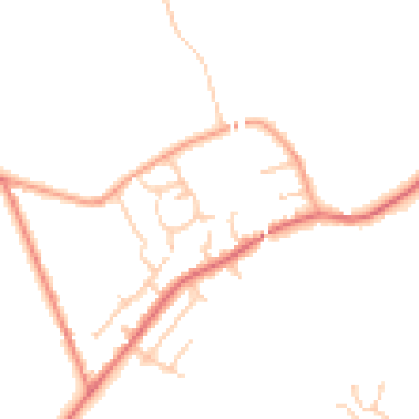 Daytime road noise heatmap for PR7 5UA