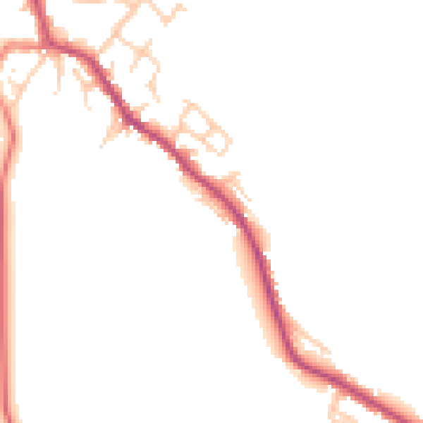 Daytime road noise heatmap for PR7 5UU