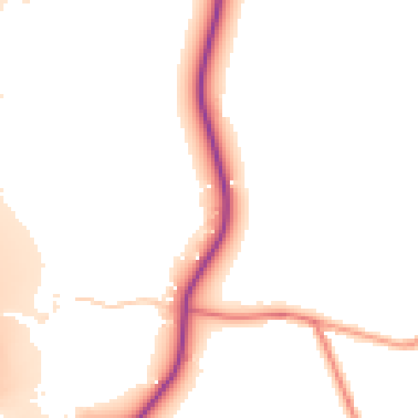 Daytime road noise heatmap for PR7 5XJ