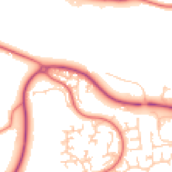 Daytime road noise heatmap for PR7 6FH