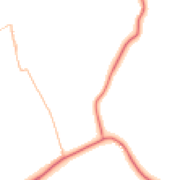 Daytime road noise heatmap for PR7 6FY