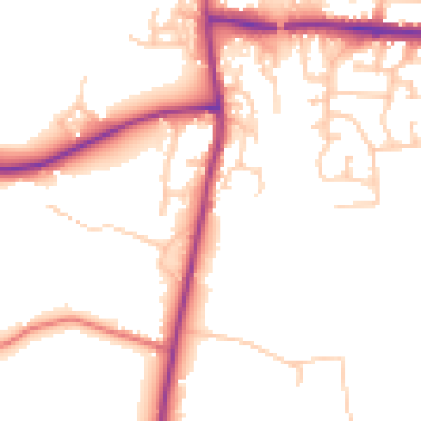 Daytime road noise heatmap for PR7 6LP