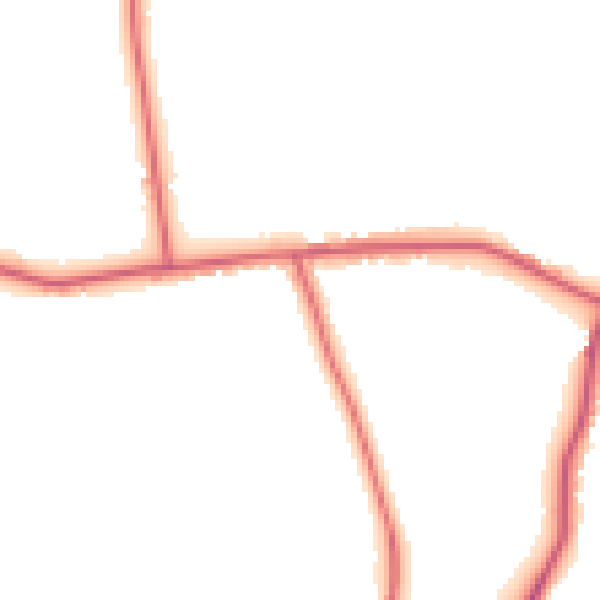 Daytime road noise heatmap for PR7 6NB