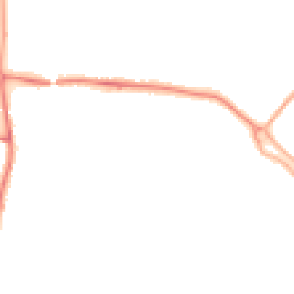 Night-time road noise heatmap for PR7 6NS