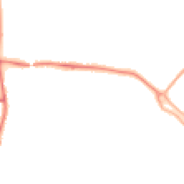 Night-time road noise heatmap for PR7 6NT