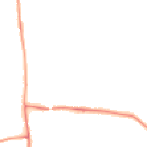 Night-time road noise heatmap for PR7 6PS