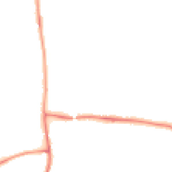 Night-time road noise heatmap for PR7 6PT