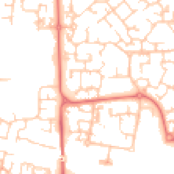 Daytime road noise heatmap for PR7 7DQ