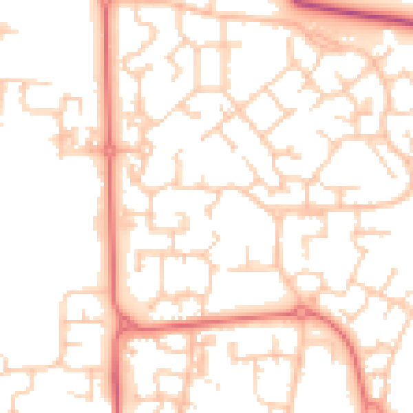 Daytime road noise heatmap for PR7 7FB