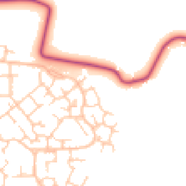 Daytime road noise heatmap for PR7 7FN