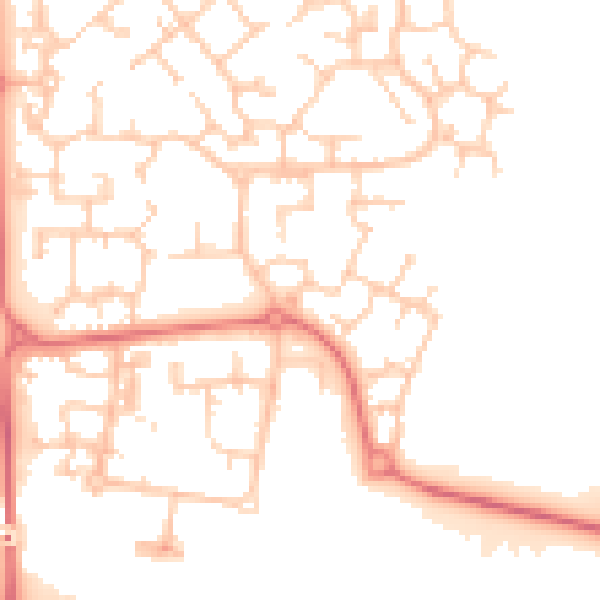 Daytime road noise heatmap for PR7 7GA