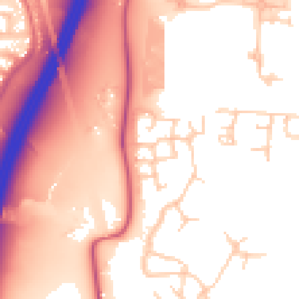 Daytime road noise heatmap for PR7 7GW