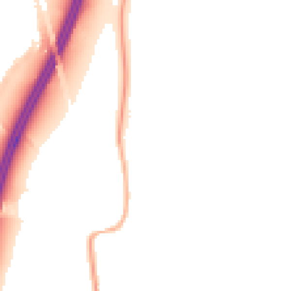 Night-time road noise heatmap for PR7 7GW