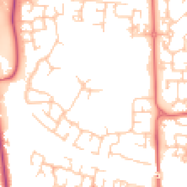 Daytime road noise heatmap for PR7 7LE