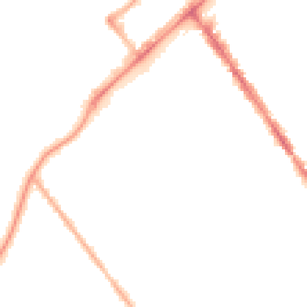 Night-time road noise heatmap for PR8 1AU