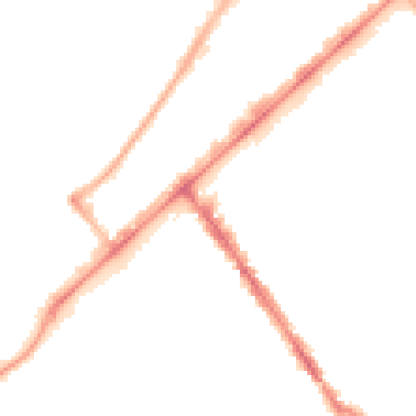 Night-time road noise heatmap for PR8 1DL