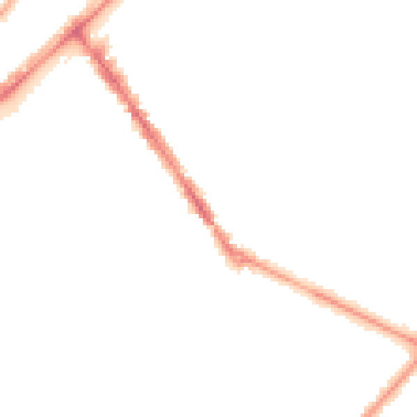 Night-time road noise heatmap for PR8 1EE