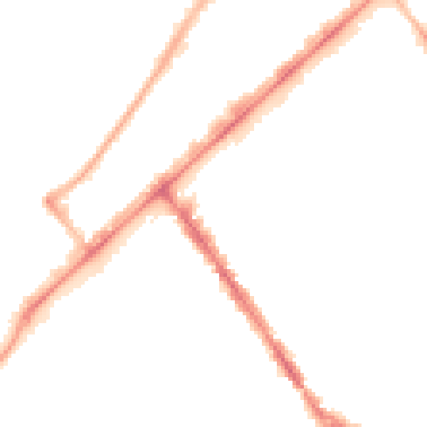 Night-time road noise heatmap for PR8 1FD