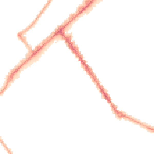 Night-time road noise heatmap for PR8 1HP