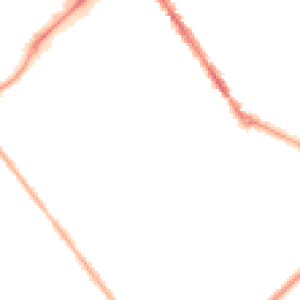 Night-time road noise heatmap for PR8 1HZ