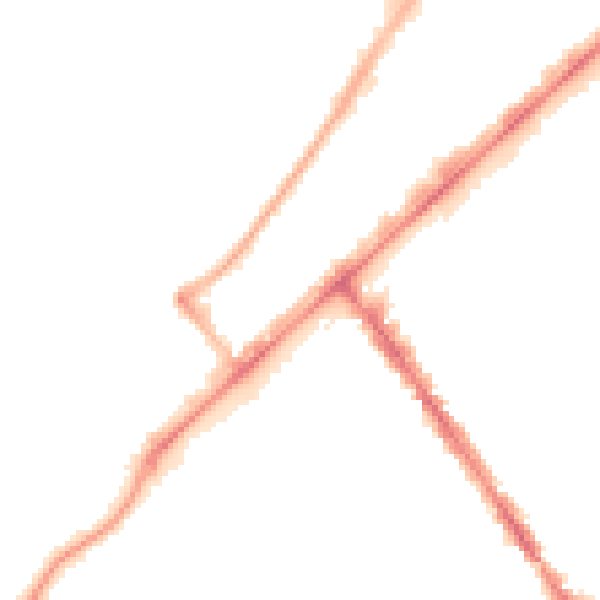 Night-time road noise heatmap for PR8 1PF