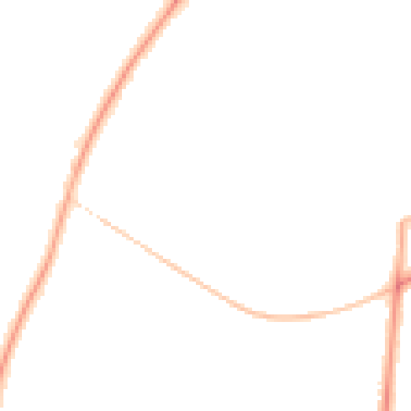 Night-time road noise heatmap for PR8 2TL