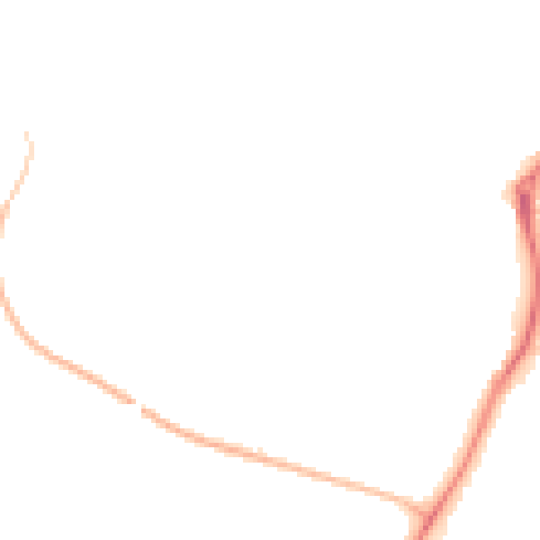 Night-time road noise heatmap for PR8 3LW