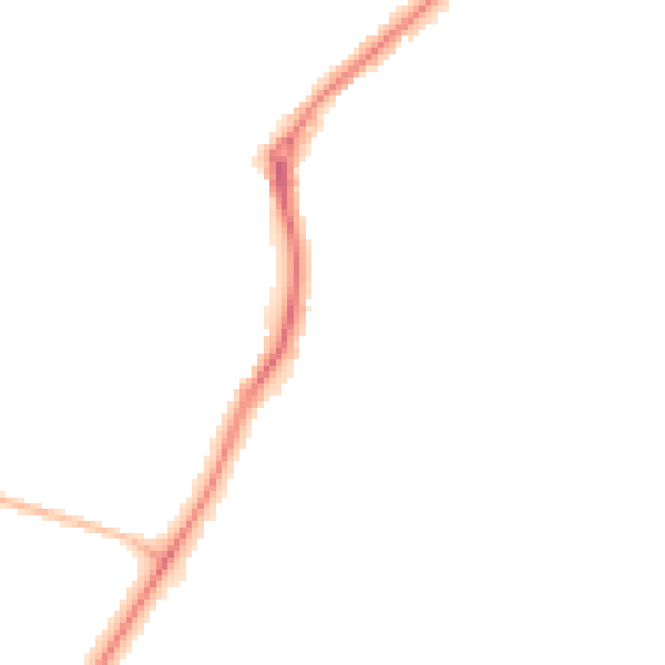 Night-time road noise heatmap for PR8 3LZ