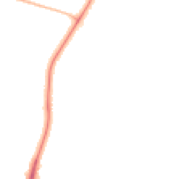 Night-time road noise heatmap for PR8 3UA
