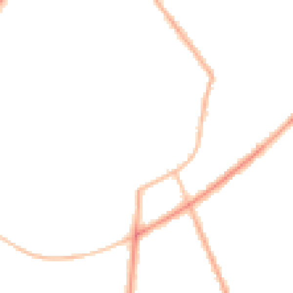 Night-time road noise heatmap for PR8 4BE
