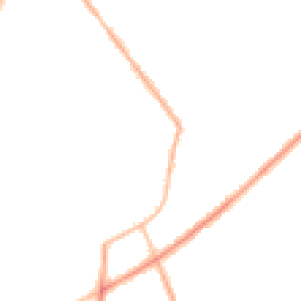 Night-time road noise heatmap for PR8 4BH