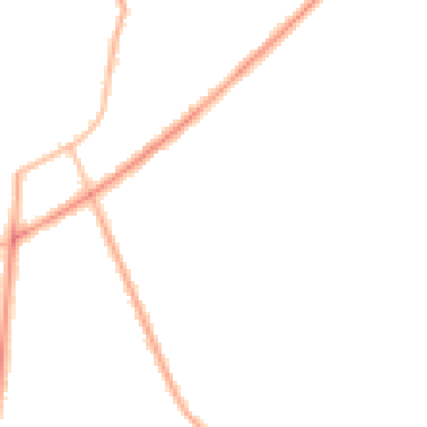 Night-time road noise heatmap for PR8 4EE