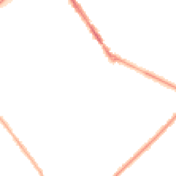 Night-time road noise heatmap for PR8 5AB