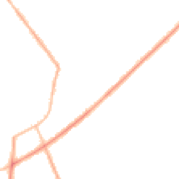 Night-time road noise heatmap for PR8 5AS