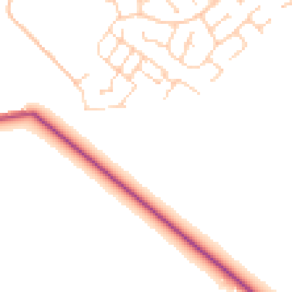 Daytime road noise heatmap for PR8 5FP