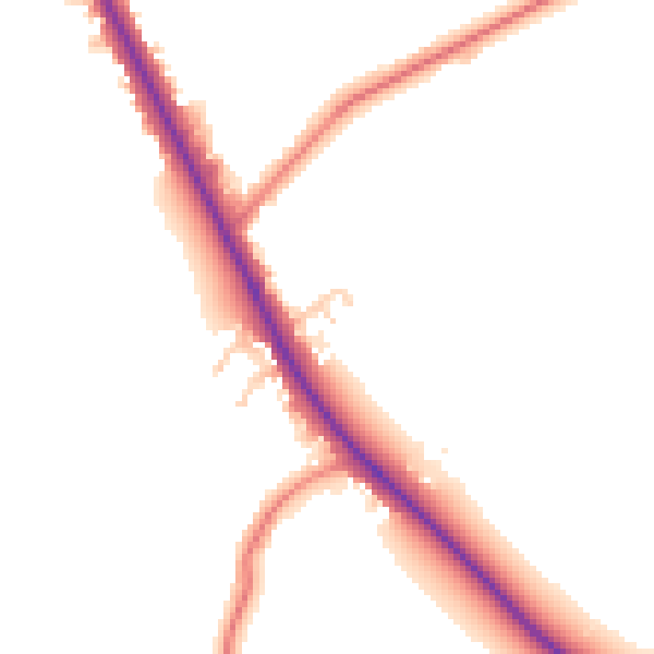Daytime road noise heatmap for PR8 5HD