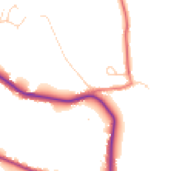 Daytime road noise heatmap for PR8 5LG