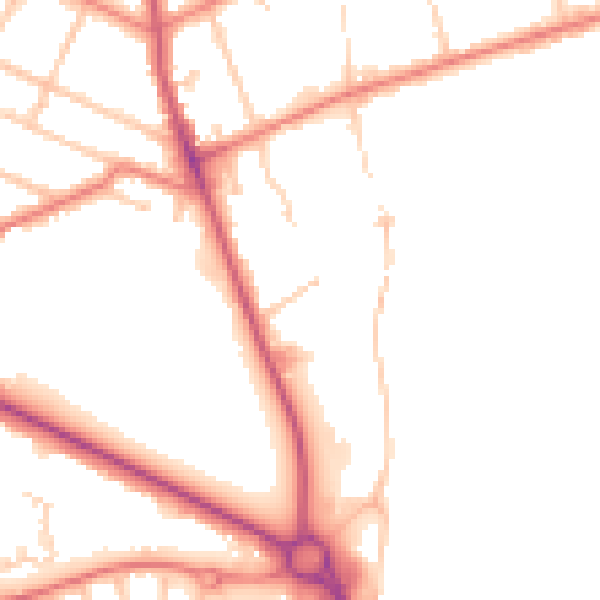 Daytime road noise heatmap for PR8 6LH