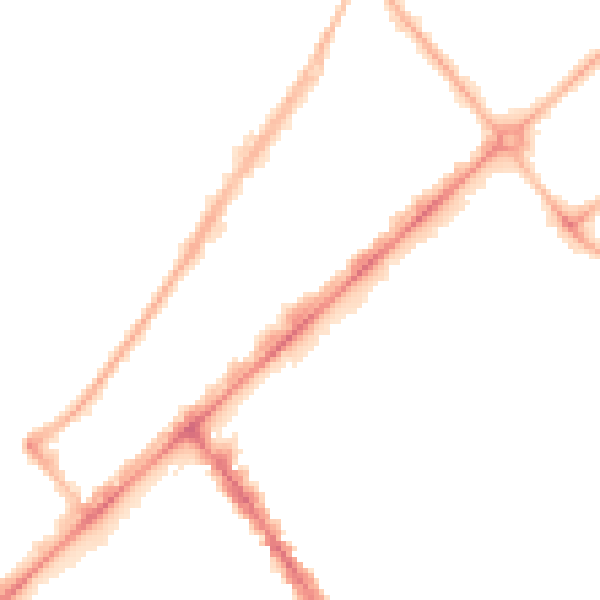 Night-time road noise heatmap for PR9 0AG