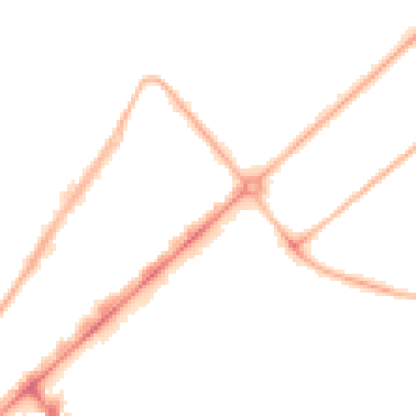 Night-time road noise heatmap for PR9 0AN