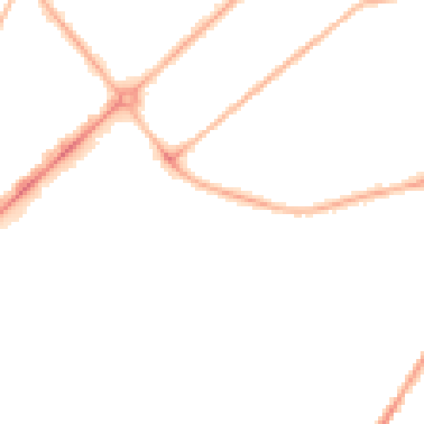 Night-time road noise heatmap for PR9 0BF