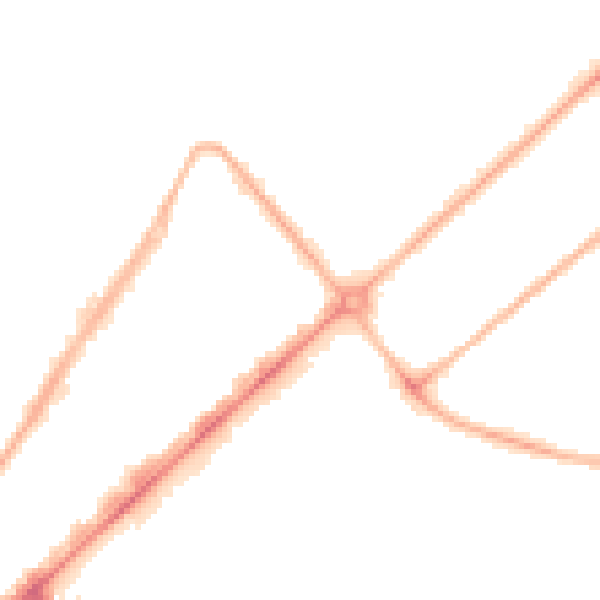 Night-time road noise heatmap for PR9 0BH