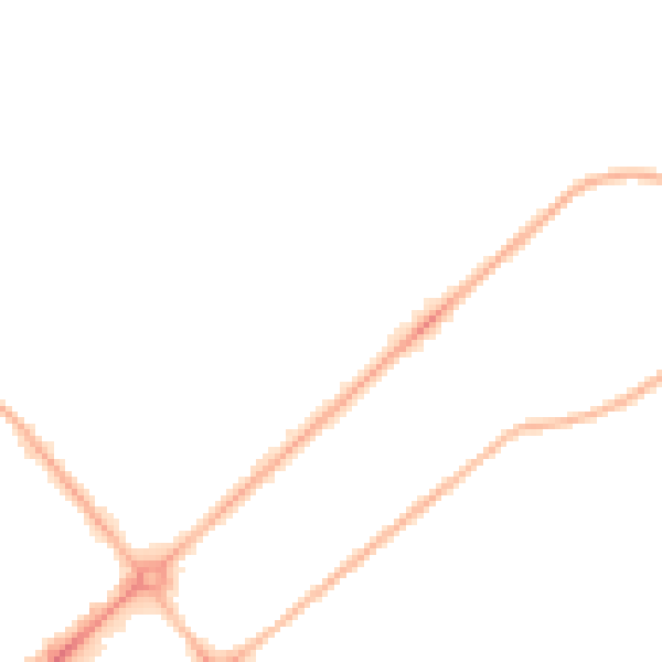 Night-time road noise heatmap for PR9 0BT
