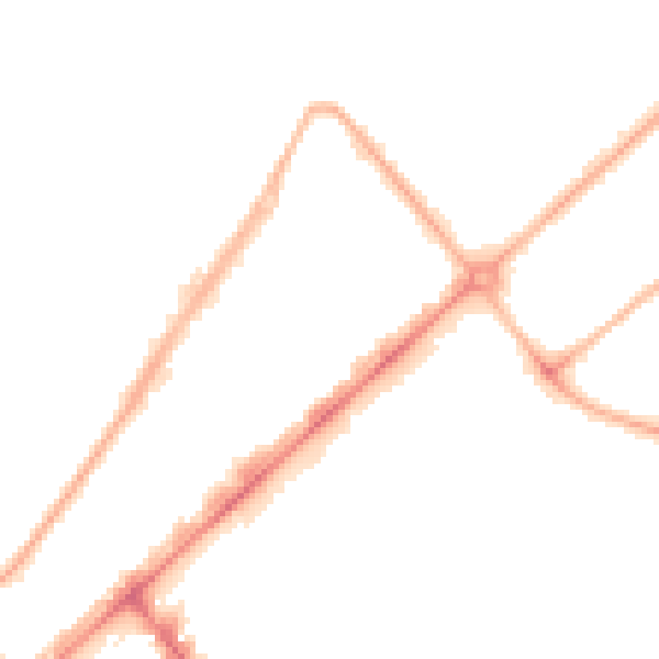 Night-time road noise heatmap for PR9 0DH