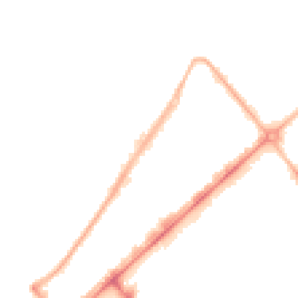 Night-time road noise heatmap for PR9 0DX