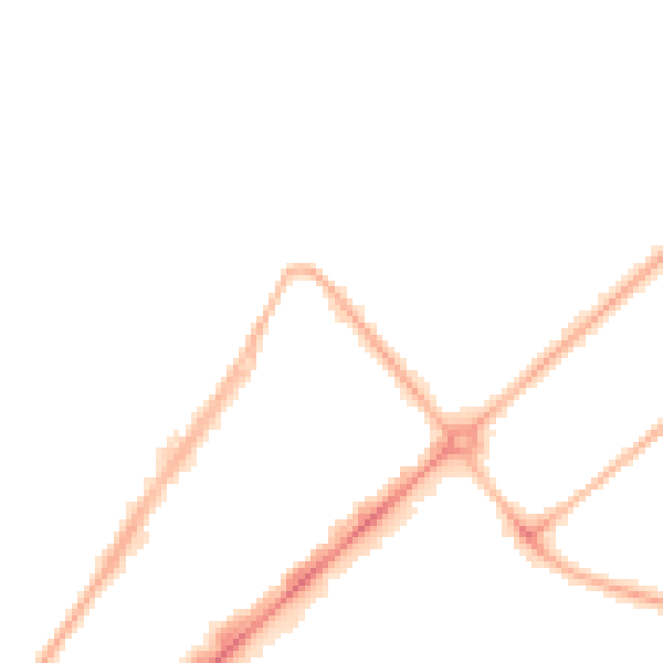 Night-time road noise heatmap for PR9 0EF