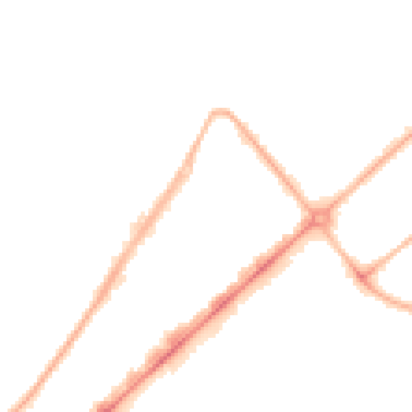 Night-time road noise heatmap for PR9 0EL