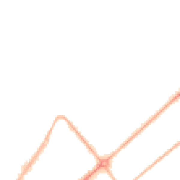 Night-time road noise heatmap for PR9 0JA