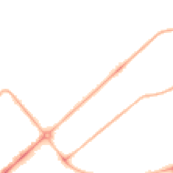 Night-time road noise heatmap for PR9 0NA