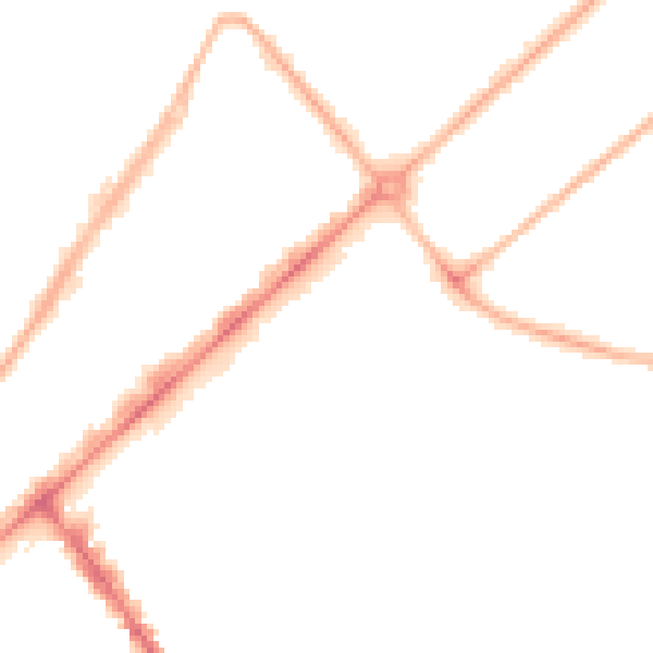 Night-time road noise heatmap for PR9 0NR